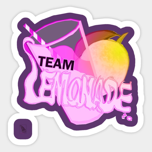 Team Lemonade - ALT colours - Yellow and Pink Sticker by Cheesetoken